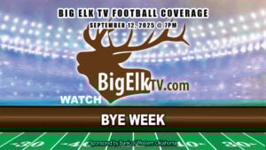 Elk City football bye week graphic for September 12, 2025, showing no scheduled game.