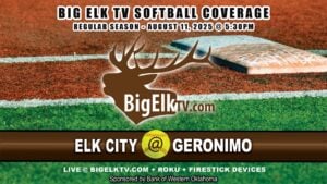 Elk City softball team plays Geronimo on August 11, 2025, broadcasted by Big Elk TV.
