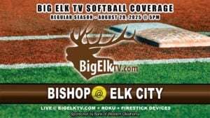 Bishop visits Elk City for a regular season softball game on August 29, 2025.