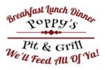 Poppy’s Pit & Grill logo – Breakfast, Lunch, Dinner
