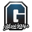 Geronimo Bluejays high school athletics logo with stylized G and Bluejays text
