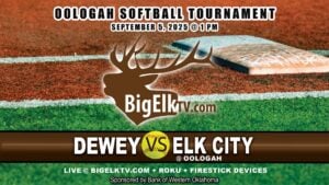 Elkette Softball vs Dewey at the Oologah Invitational Tournament on Sept. 5, 2025 at 1 PM.