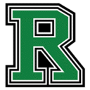 Ropes High School green block R logo with white and black outline