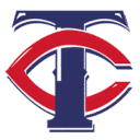 Trinity Christian Lions logo featuring a bold navy blue T overlapped by a red C, representing the school in Lubbock Texas.